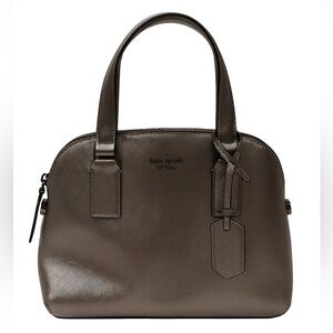 Kate Spade Dark Silver Saffiano Leather Mini Bag